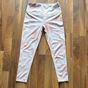 Zella Woman’s Size M Pink Marble Tie-Dye Leggings